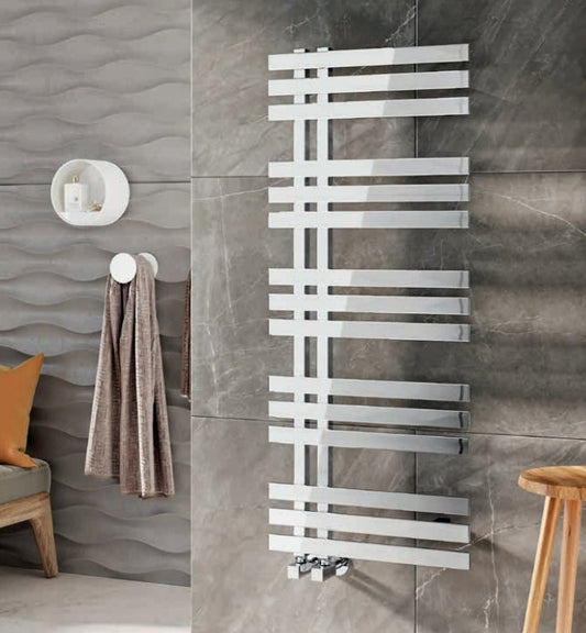 Scudo Chrome heated towel Warmer 500mm wide - 800mm & 1200mm  High