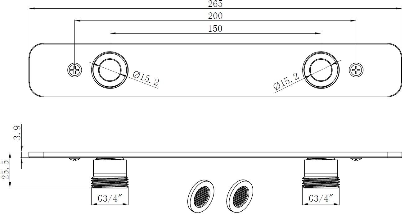 Scudo Bar Valve Fixing plate