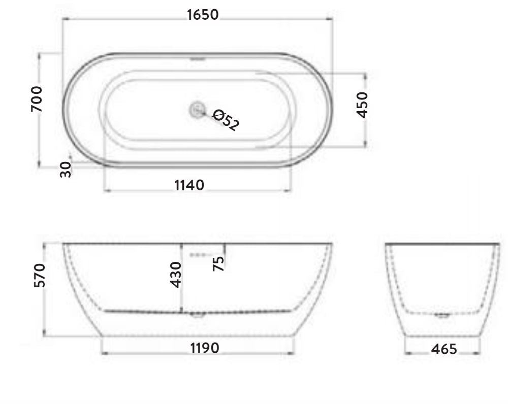 Scudo Form Freestanding Bath