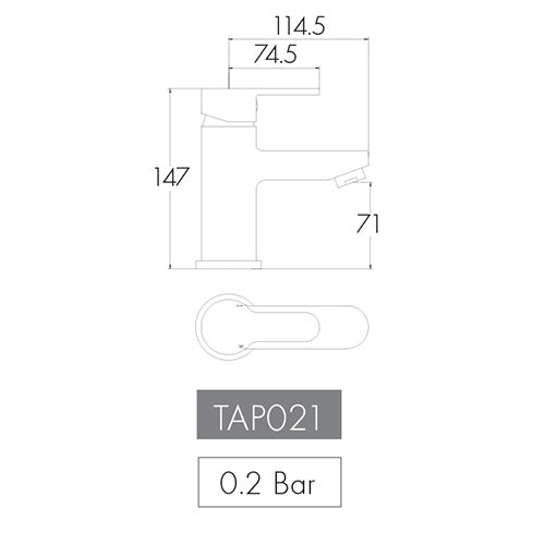 Scudo Favour Mono Basin Mixer inc Click waste