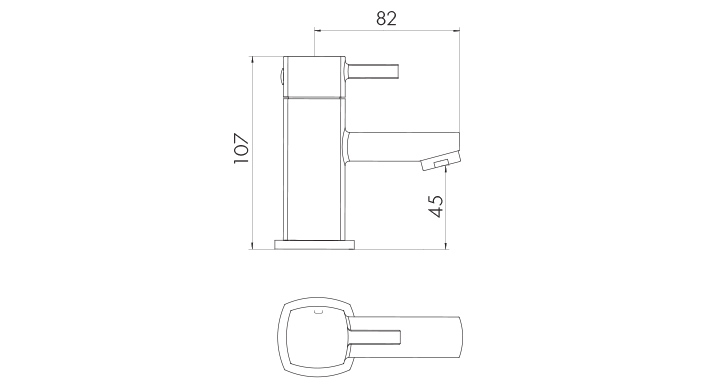 Scudo Forme Mini Basin Mixer with click waste