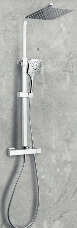 Scudo Heiler Cool Touch Bar Shower Kit with  Rigid Riser & Hand Shower