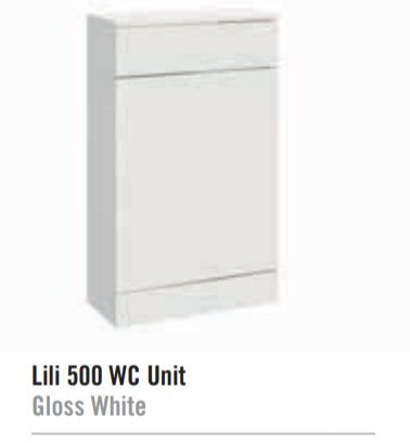 Lili 500mm Floor Standing BTW  Unit - Gloss White