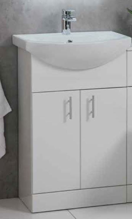 Scudo Lanza 550mm wide Vanity with Basin - Polar White