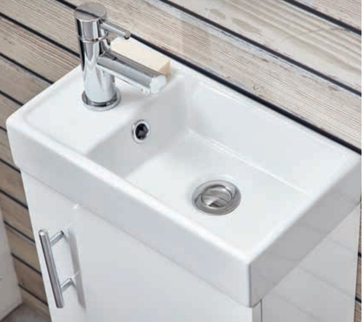 Scudo Lanza 400mm wide slim Vanity with Basin -White