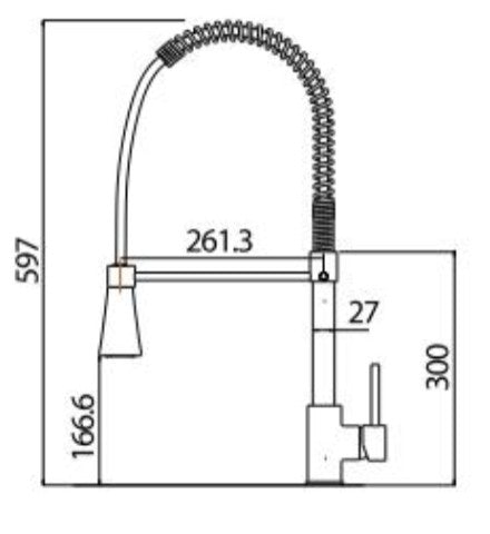 Scudo Tirare Kitchen Tap (Available Chrome and Brushed Stainless)