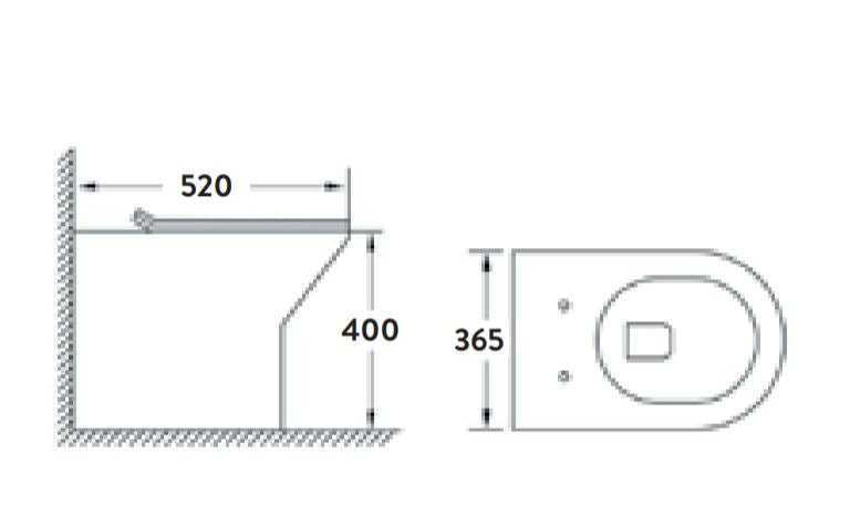 Scudo Middleton Back to Wall Pan and Seat