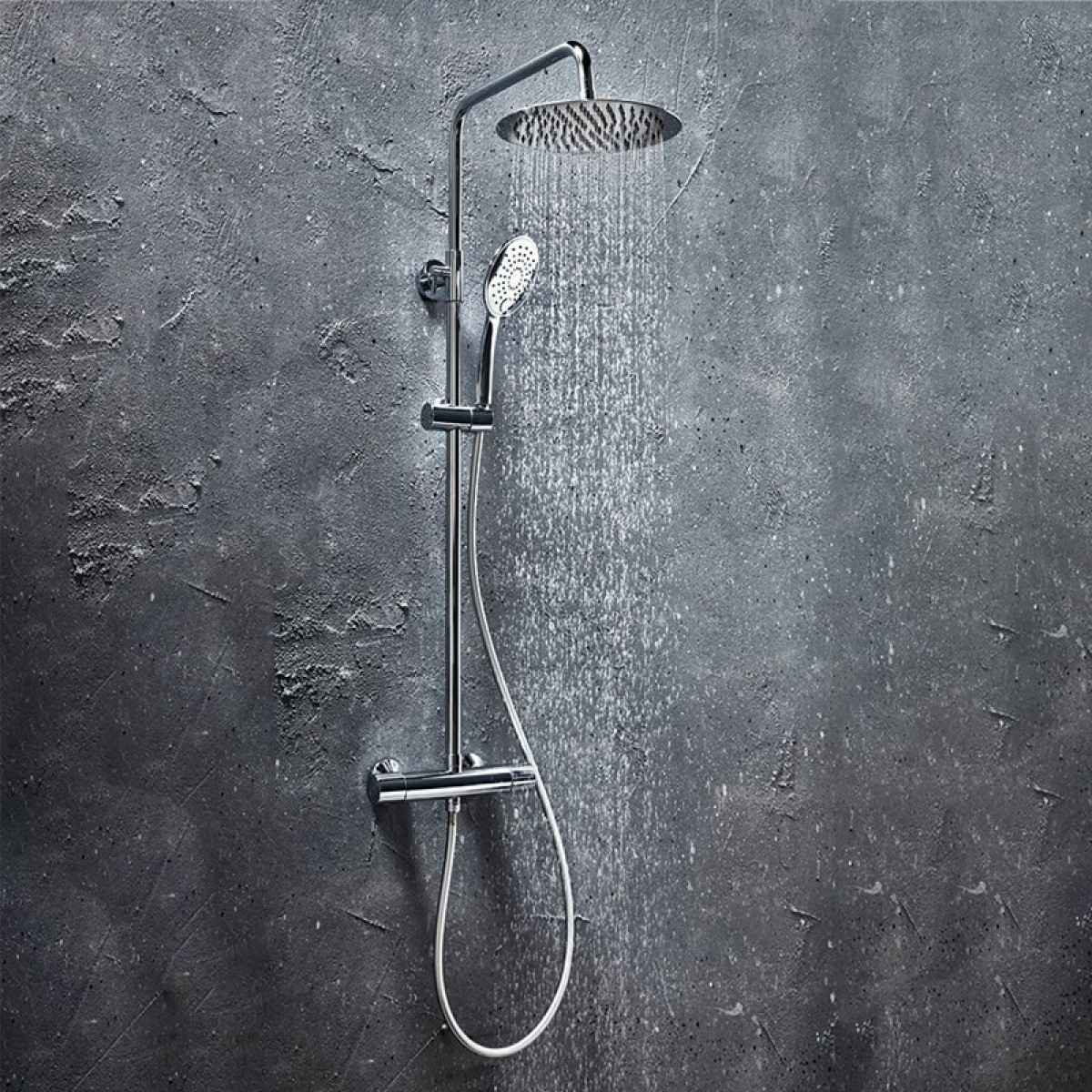 Scudo Messi Cool Touch Bar Shower Kit with  Rigid Riser & Hand Shower