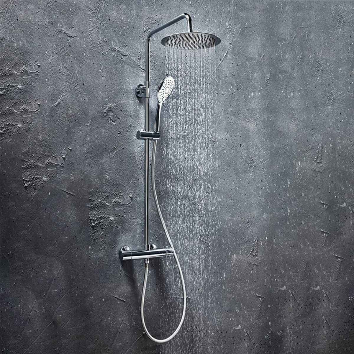 Scudo Messi Cool Touch Bar Shower Kit with Rigid Riser & Hand Shower