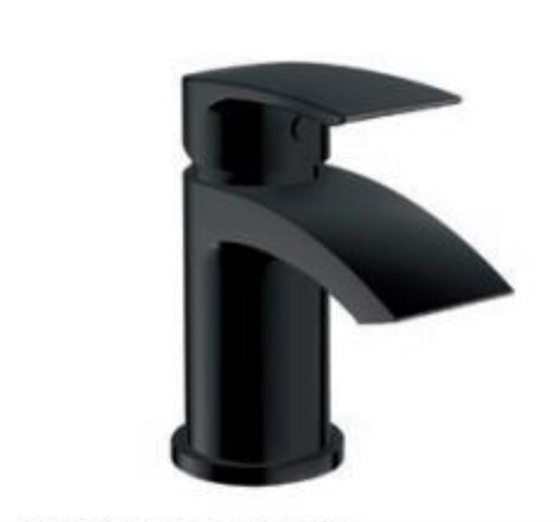 Scudo Belini Mini Mono Basin Mixer -Black- with Click Waste