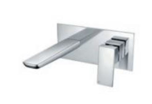 Scudo Muro Wall Basin Mixer in Chrome