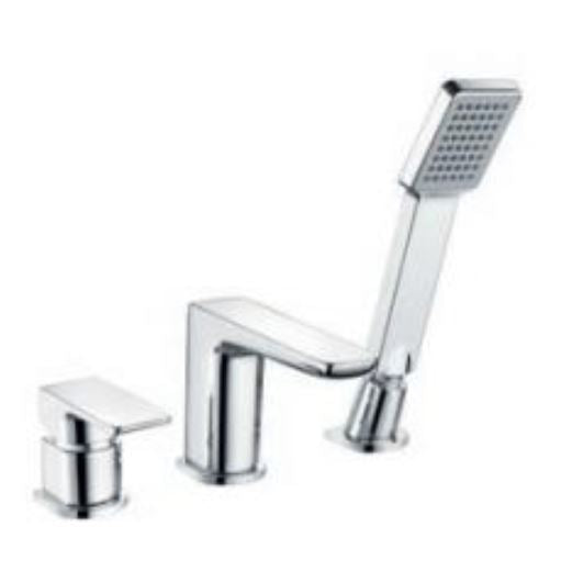 Scudo Muro 3 Hole Bath Mixer