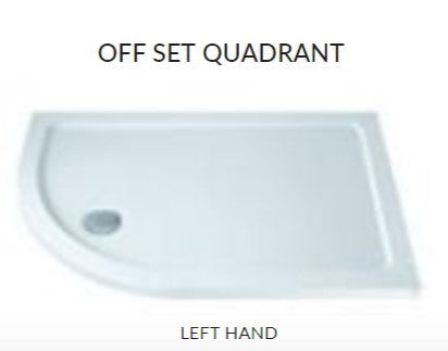Scudo Left Hand Offset Quad 40mm Shower Trays