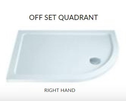 Scudo Right Hand Offset Quad 40mm Shower Trays