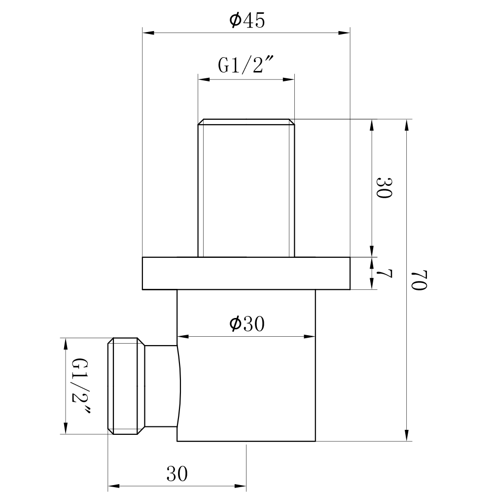 Scudo Round Outlet Elbow