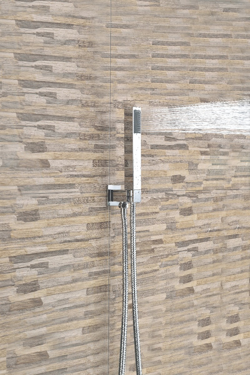 Scudo Square Chrome Outlet Hose & Head