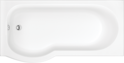 Scudo P Shape Shower Bath (available Left or right handed) 1700 x800