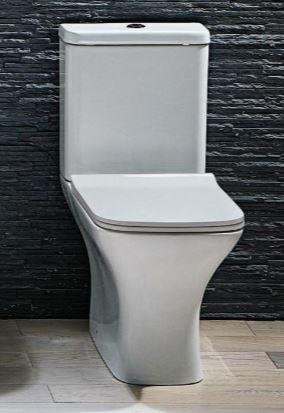 Scudo Porto Closed Couple OPEN BACK WC - inc soft close seat (RIMLESS)