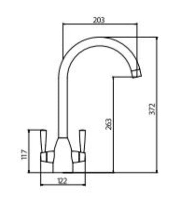 Scudo Marlo Kitchen Tap (Available Chrome and Brushed Nickle)