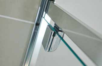 Scudo Chrome S6 Pivot Door (Combine with Side Panel to make Shower Enclosure) - 6mm Glass
