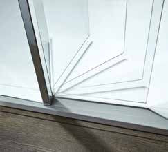 Scudo S8 - Hinged Wetroom Flipper Panel - Brushed Bronze Profile