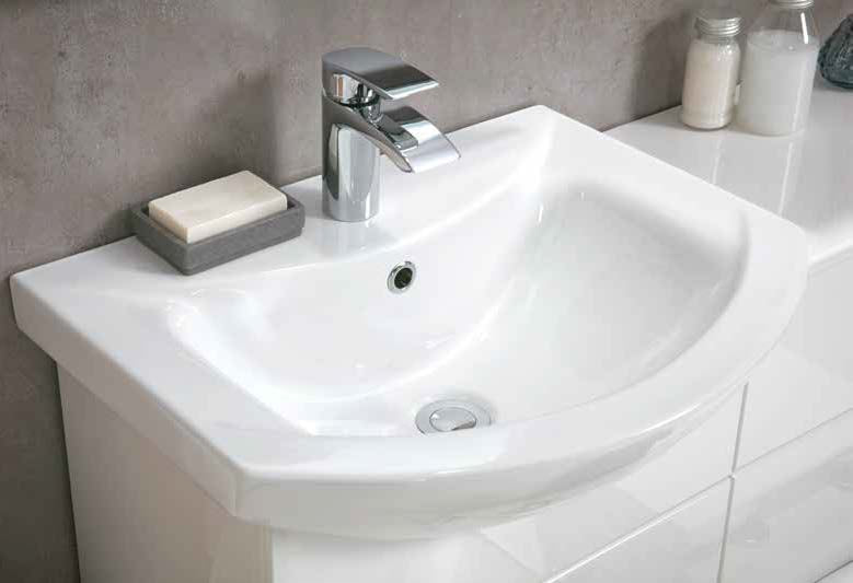 Scudo Lanza 550mm wide Vanity with Basin - Polar White