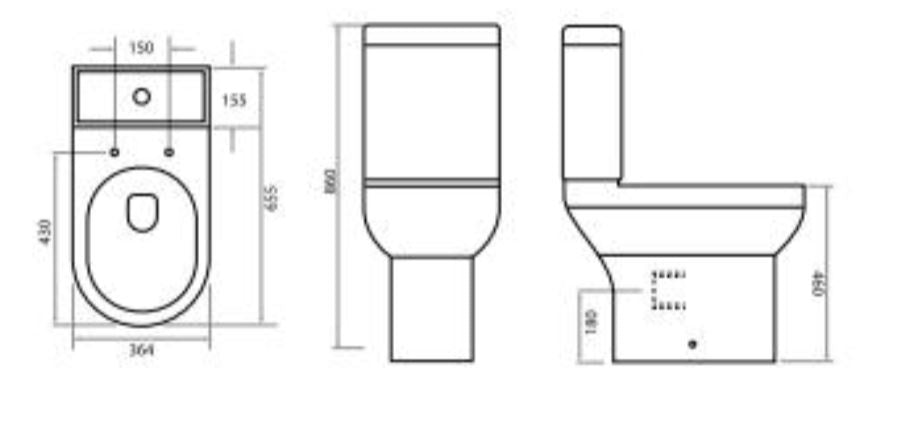 Scudo Spa Close Couple (COMFORT HEIGHT) Toilet Inc Soft Close Seat