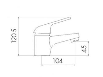 Scudo Tidy Mono Basin Mixer With Click Waste (35mm CARTRIDGE)