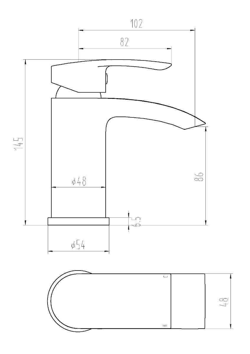 Scudo Belini Mono Basin Mixer with Click Waste