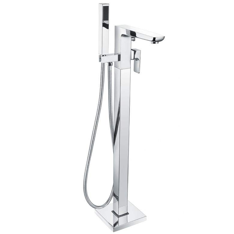 Scudo Muro Freestanding Bath Tap with Hand Shower (Chrome)