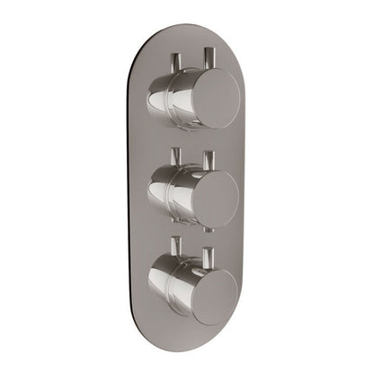 Scudo Triple Oval Concealed Valve with Plate & Diverter
