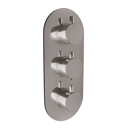 Scudo Triple Oval Concealed Valve with Plate & Diverter