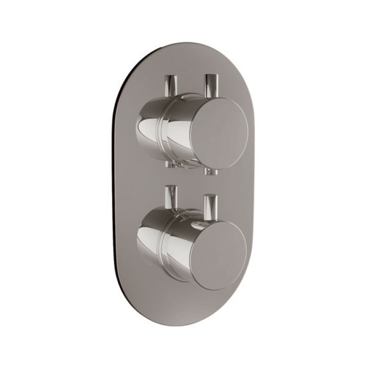 Scudo Twin Oval Concealed Valve with Diverter-2 outlet
