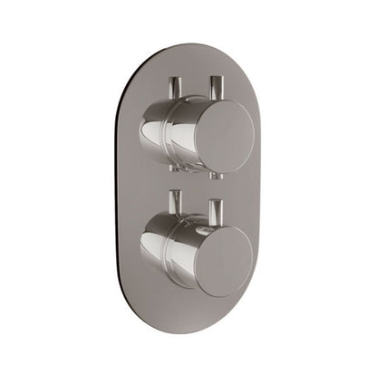 Scudo Twin Oval Concealed Valve with Diverter-2 outlet