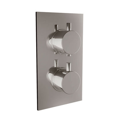 Scudo Twin Round Concealed Valve with Diverter-2 outlet