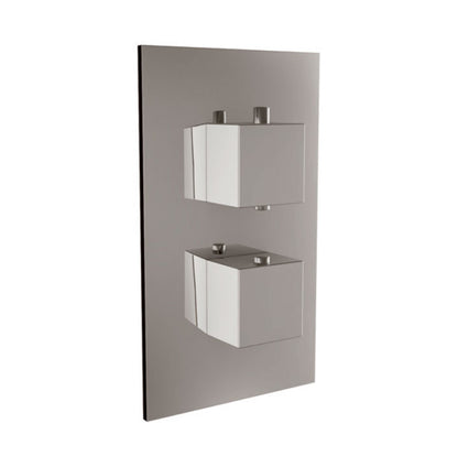 Scudo Twin Square Concealed Valve with Plate