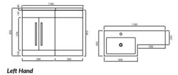 Scudo Lili 1100 Gloss White Furniture Set