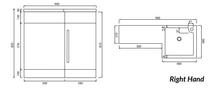 Scudo Lili 900 Matt Grey Furniture Set