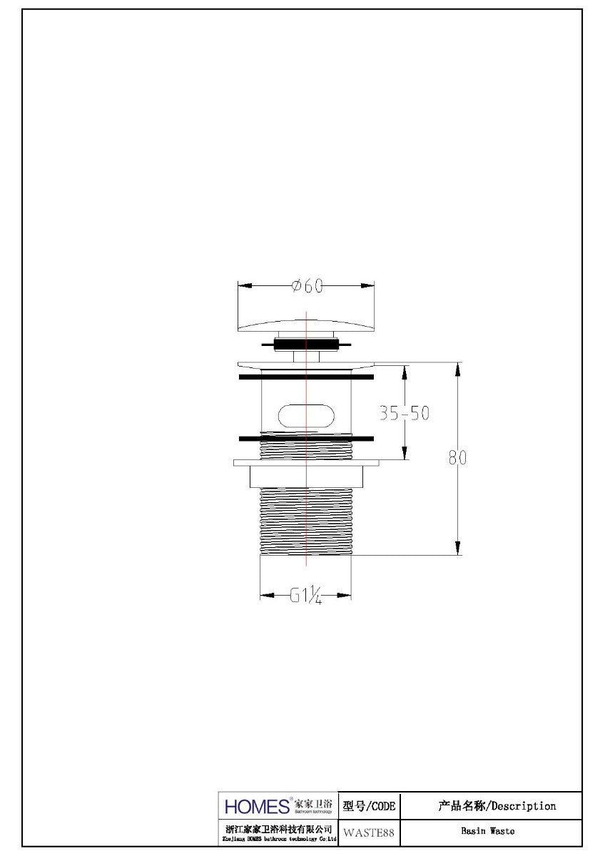 Scudo Easy Clean Round Dome Slotted Sprung Basin Waste