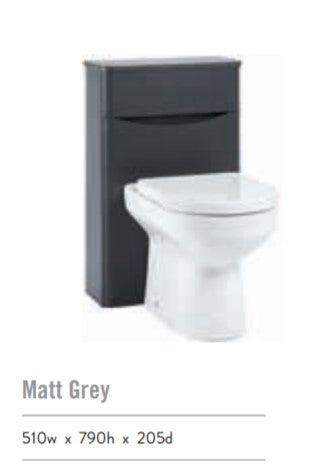 Bella 500mm Matt Grey Floor Standing BTW Unit