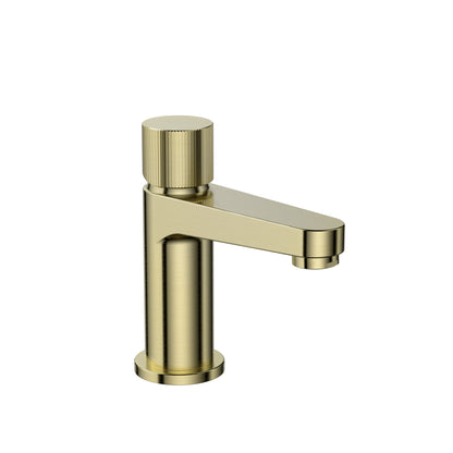 Scudo Koko Mini Mono Basin Mixer  - Brushed Brass