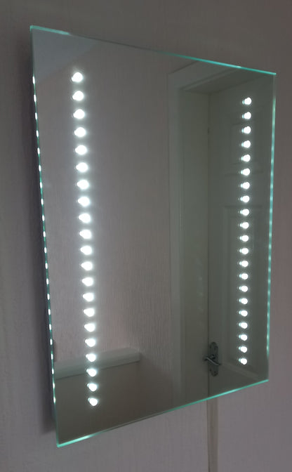 Andromeda Plus LED Mirror with Sensor Switch, Demister & Shaver Socket (500 x 390mm)