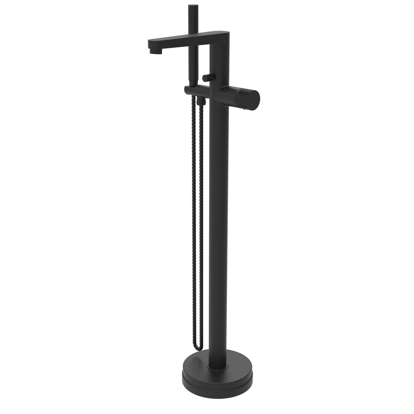 Scudo Koko Freestanding Bath Tap with Hand Shower - Matt Black