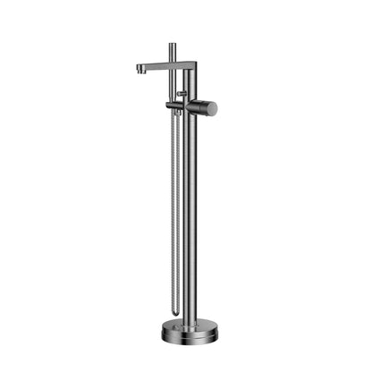 Scudo Koko Freestanding Bath Tap with Hand Shower - Gunmetal