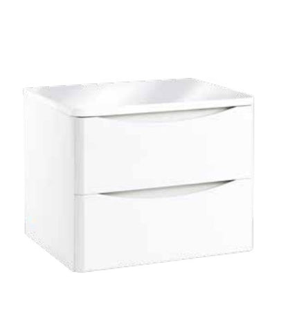 Bella Wall Hung Vanity units for Counter Top Basin - High Gloss White (3 Sizes)