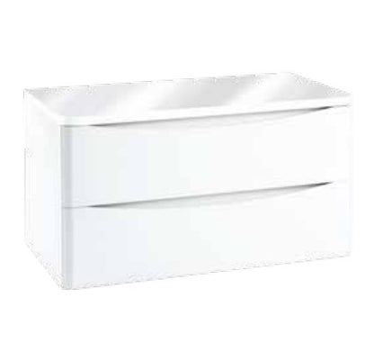 Bella Wall Hung Vanity units for Counter Top Basin - High Gloss White (3 Sizes)