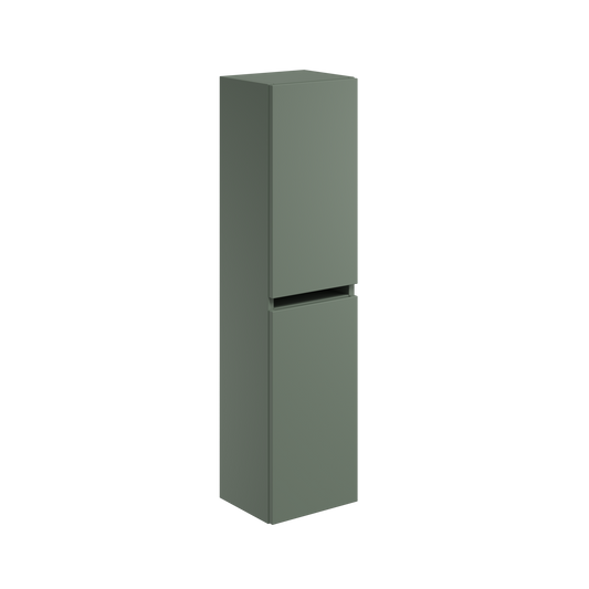 Aubrey Wall Hung 300mm wide 1200mm Tall Boy Unit - Reed Green