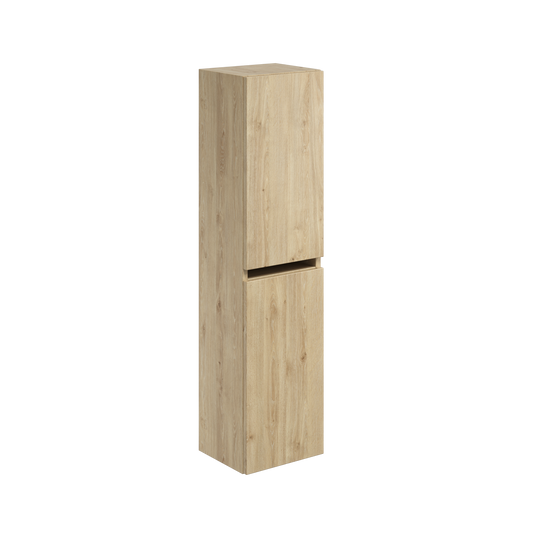 Aubrey Wall Hung 300mm wide 1200mm Tall Boy Unit - Davos Oak