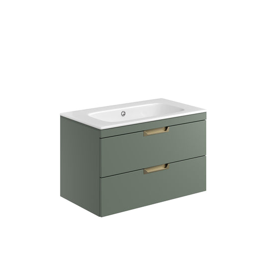 Aubrey Wall Hung Vanity units with Basin -  Reed Green (2 sizes)