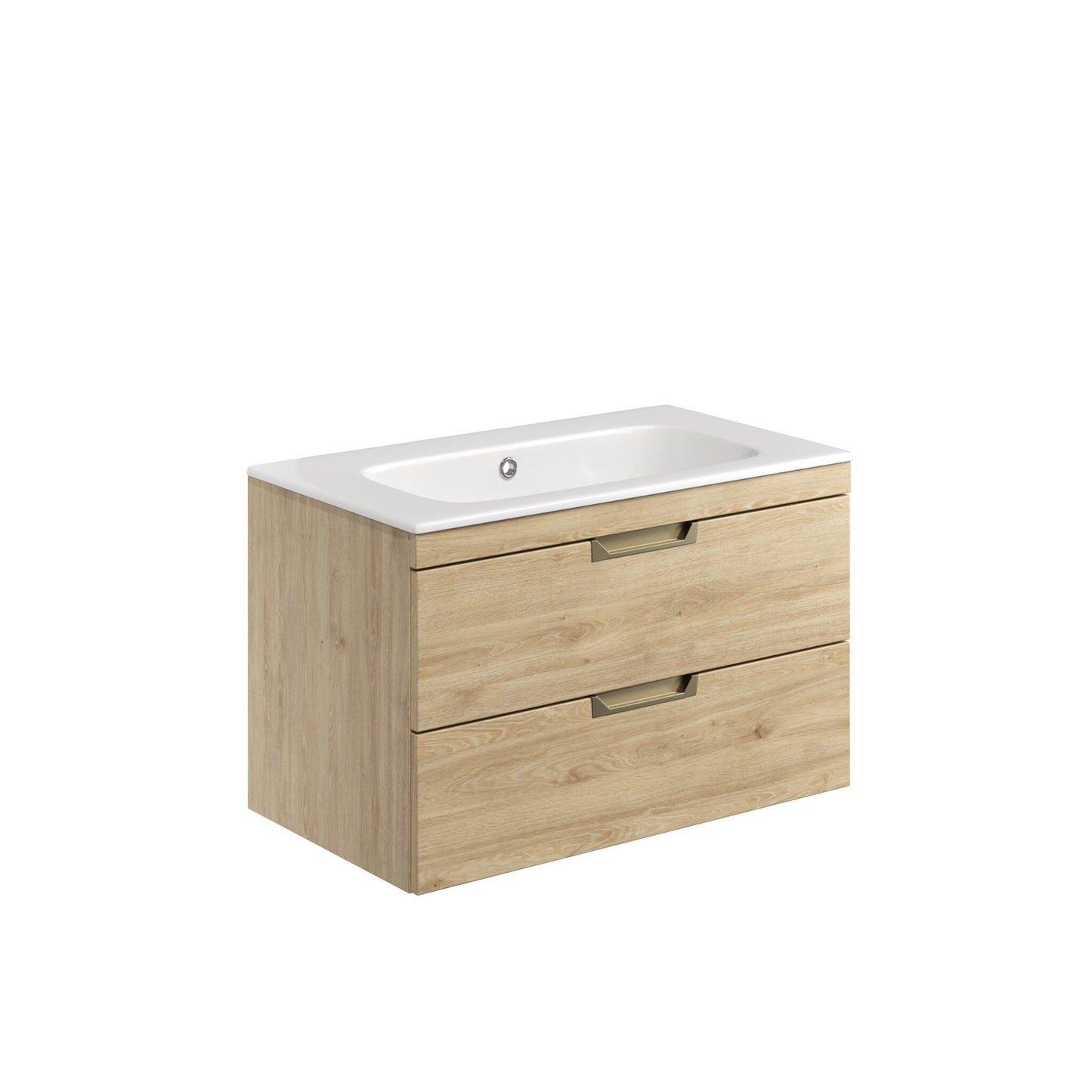 Aubrey Wall Hung Vanity units with Basin - Davos Oak (2 sizes)